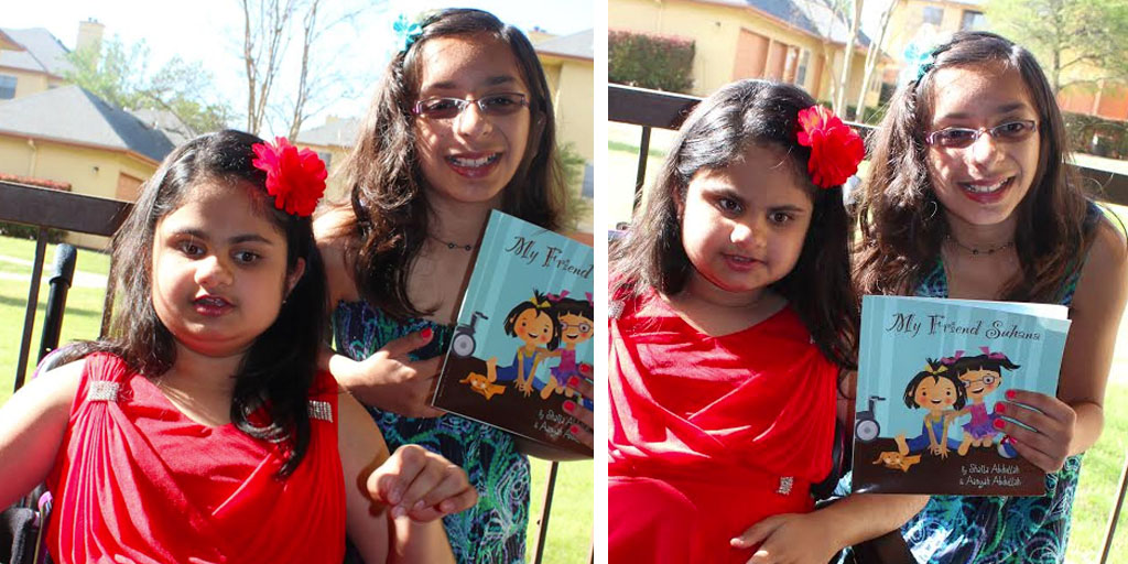 Suhana and Aanyah with the book